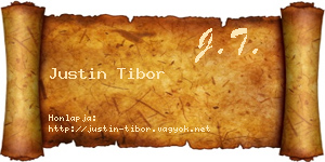 Justin Tibor névjegykártya